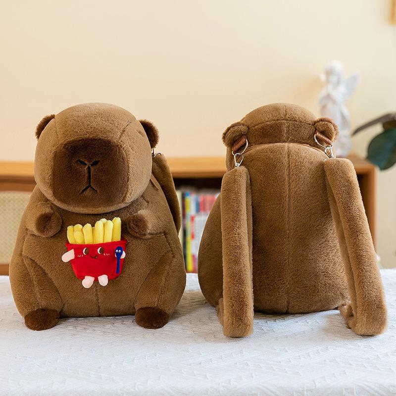 Neuer Kapibara Rucksack Plüschtier Capybara Puppe kreatives Geschenk Studentenrucksack Trendtasche