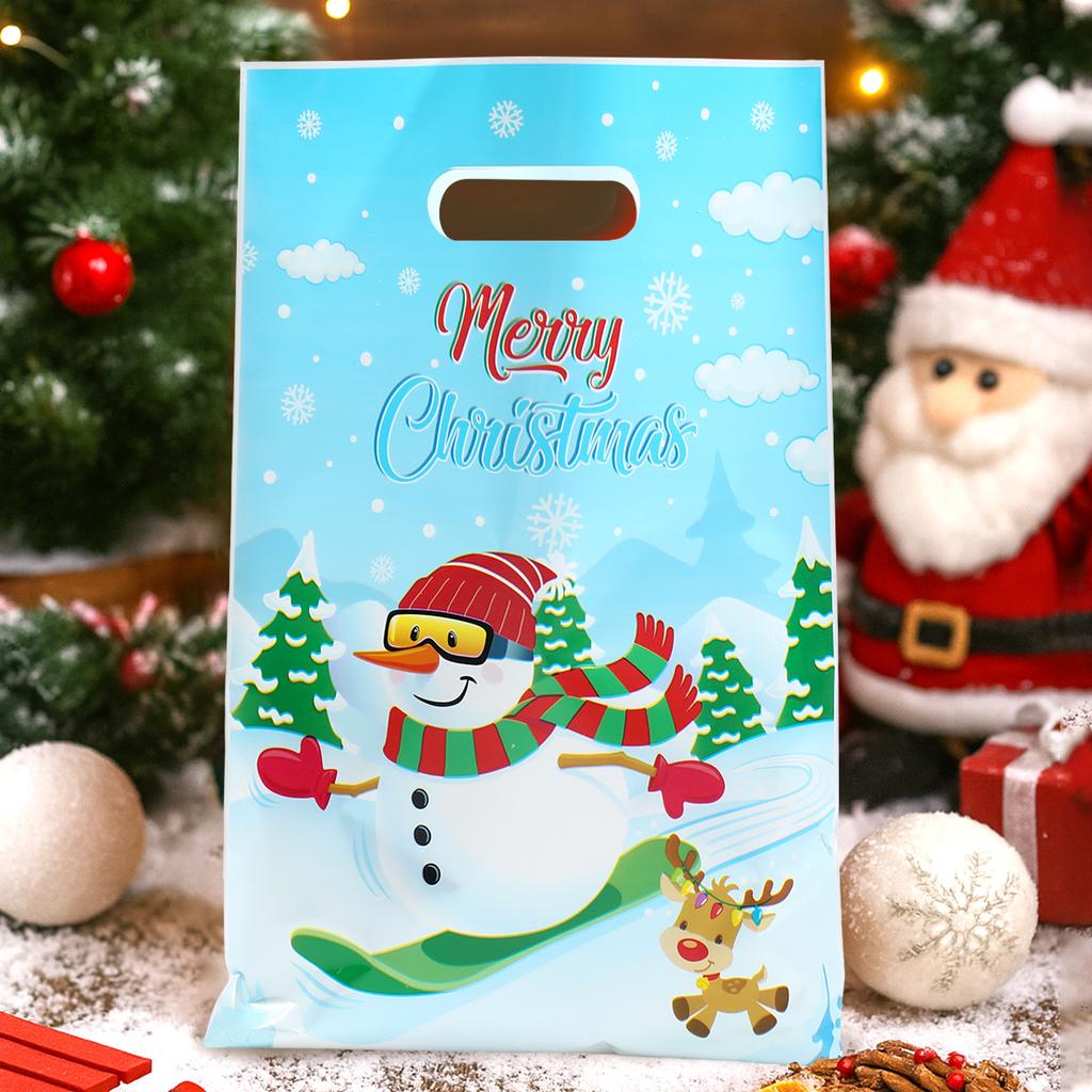 Sacs Cadeaux de Noël Décorations Joyeux Noël pour la Maison 2025 Navidad Natal Xmas Ornement Bonbons Biscuits Sacs Pratiques Nouvel An 2026