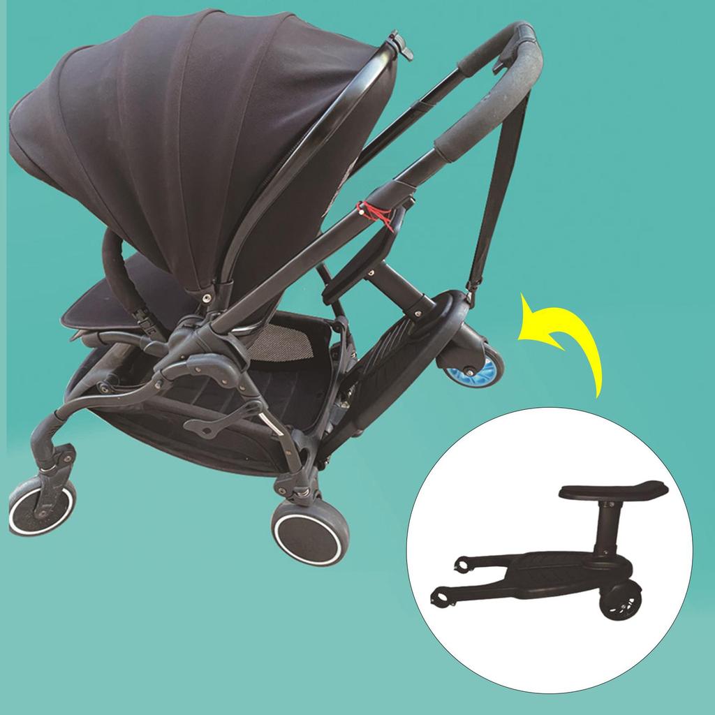 Universal Pram Board with Detachable Seat Standing Board Baby Stroller Auxiliary Pedal for Most Brands of Strollers