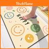 Cartoon Smile Face Bathroom Mat With Water Absorption For Kitchen And Entrance Use
