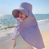 Outdoor Sun Protection Large Shawl Integrated Hat Shoulder and Neck Sun Hat Face Cover Big Eaves Sun Hat Beach Fisherman Hat