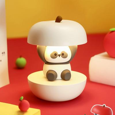 Apples Panda Night Light USB Rechargeable LED Bedside Lamp Ambient Light Christmas Festival Cute Mood Light for Bedroom Desk Decor