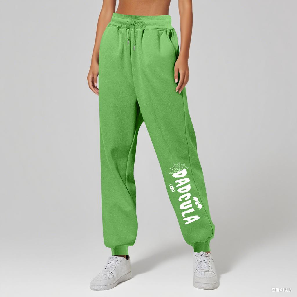 Ladies' Printed Unisex Casual Pocket Drawstring  Pants