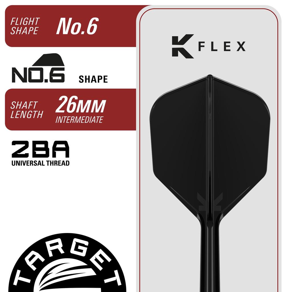 TARGET BLACK MARQUE BLAZE Kho Jun Player Tungsten 2BA Soft Tip Darts Set 18g Shape Flights and Shafts BUREI 90% K-Flex No.6