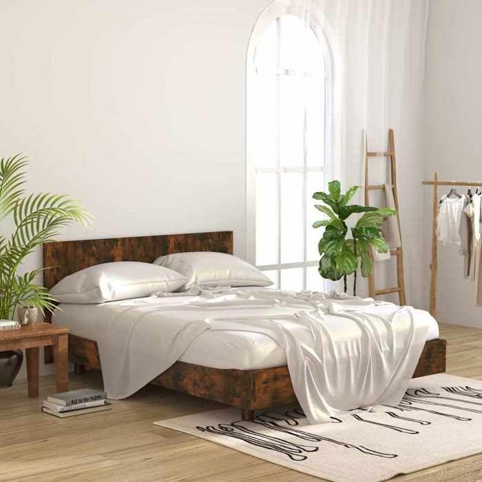 Maison Exclusive - Tête de lit Chêne fumé 160x1,5x80 cm Bois d'ingénierie