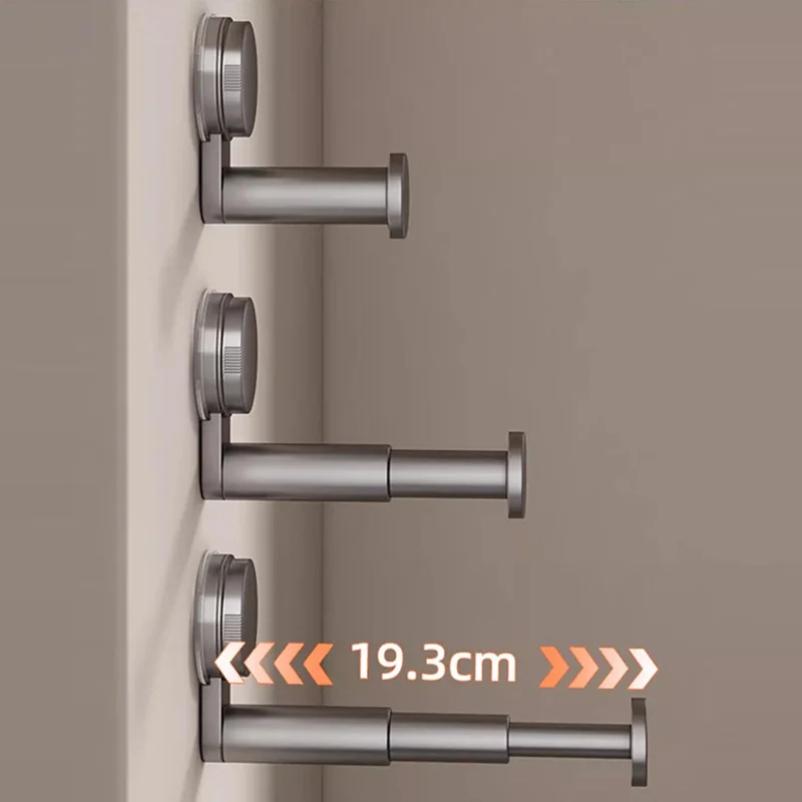 Hanger Storage Rack No-Drill Suction Cup Installation,Folding Rack Retractable Adjustable Length Home Use Hanger,Container