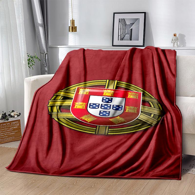 Portugal flag Flannel Blanket Soft All-Season Throw, Design for Camping, Car Travel, Hiking Sofa, Bed, Office Perfect Gift for Parties