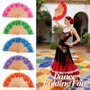 Portable Wooden Folding Fan Handheld for Dancing Wedding Party Gift Home Decoration and Stage Performance Use