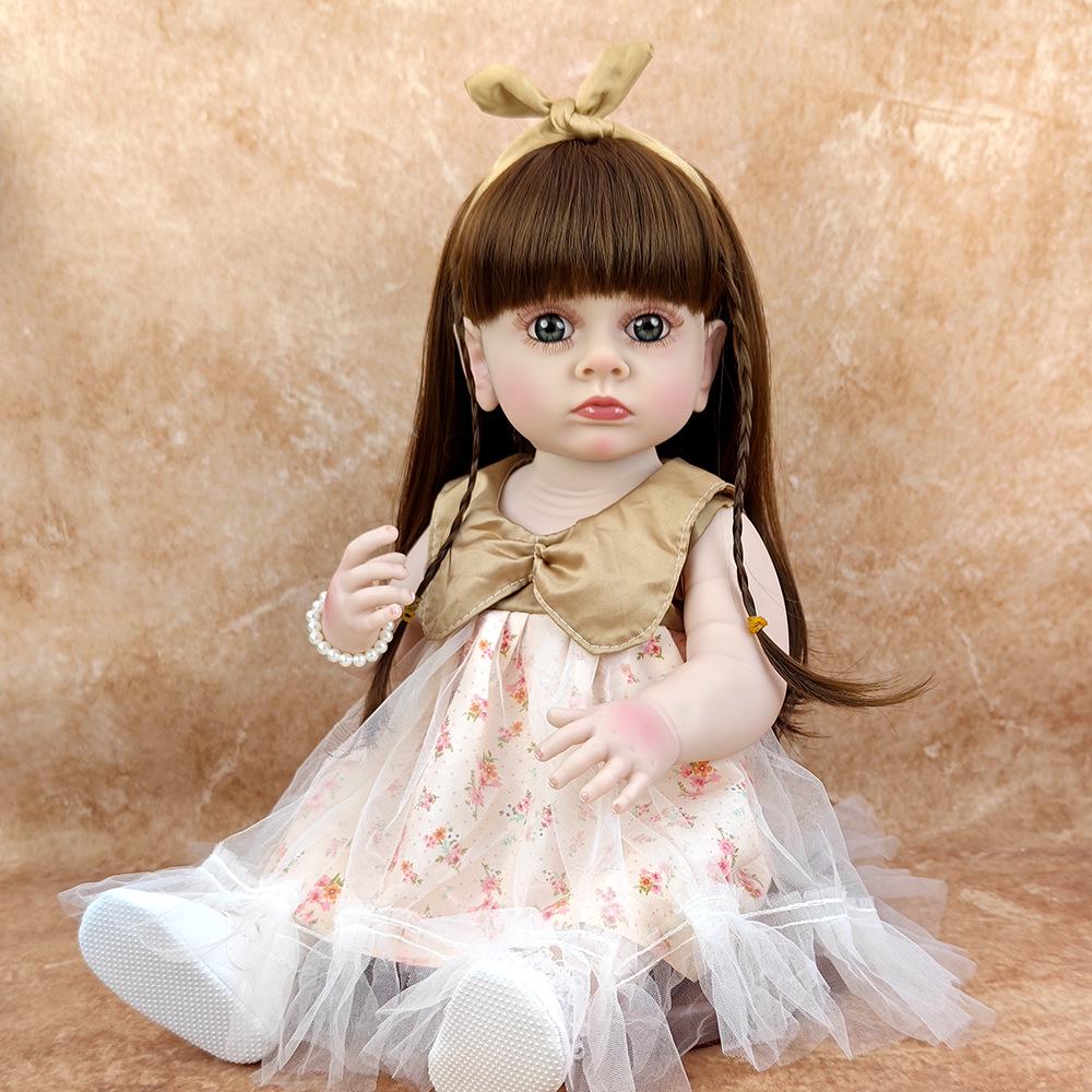 55cm Realistic Silicone Reborn Doll - Coco, Dress-up & Play Companion
