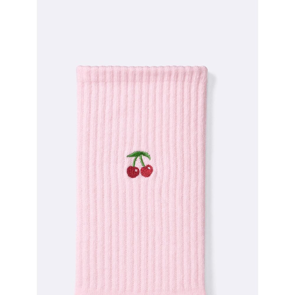 Gu By Uniqlo Kids  Unisex  Socks 2p  Embroidery Pattern 