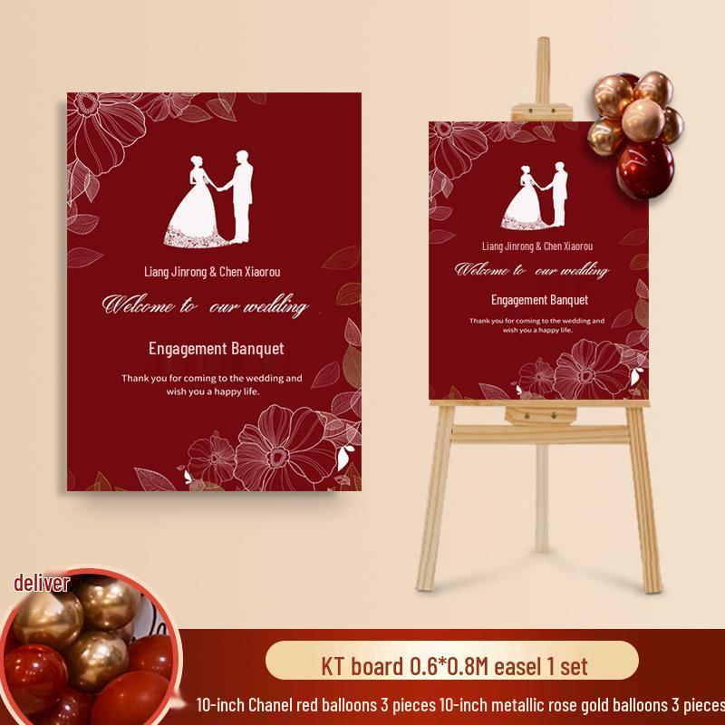 Wedding Ceremony Welcome Sign - Directional KT Board Decor