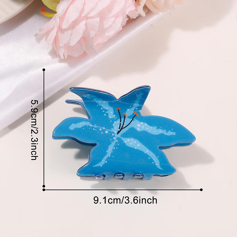 Элегантный разноцветный цветочный зажим для волос: Стильный зажим-акула для бережного, высококлассного модного коммьютинга