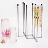 Bottle Rack Dryer 8-Pole Foldable Space Saving Cup Draining Holder Baby Bottle Dry Rack For Glass Mugs Wine Decanter Jars