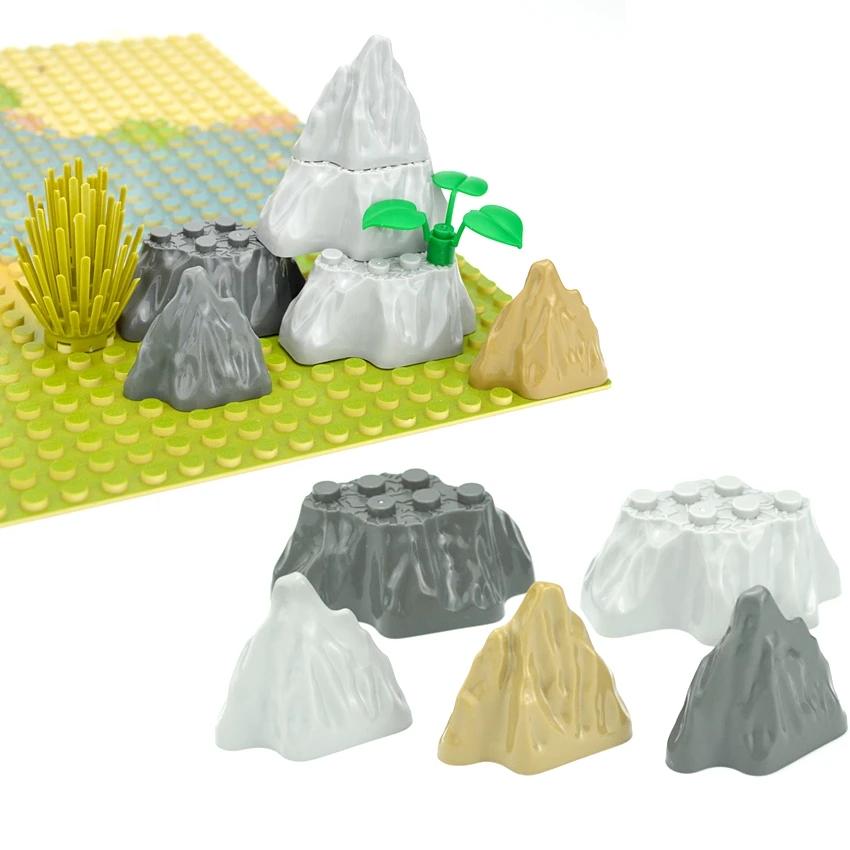 MOC Roccia Pannello Roccioso Montagna Fai da Te Serie Città Vista Strada Giocattolo Mattoncini Si Adatta Per 23996 Assembla Particelle Giocattoli Giocattoli