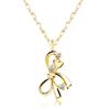 [Sears] Ribbon Necklace for Women, K10 Yellow Gold (YG), 0.01ct Diamond, Sp51-0004-yg