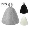 Felt Sunna Hat Unisex Vaporarium Hat Thermal Insulation Elastic Water-absorbing Hair Drying Cap Solid Color Spa Bath Accessories