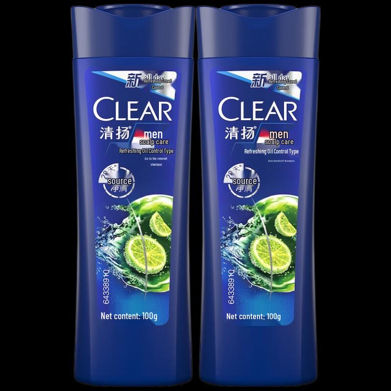 

Шампунь CLEAR для мужчин против перхоти, контроль жирности (100 г x 2 Дорожный набор)
