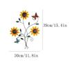 Outdoor Metal Sunflowers Wall Hanging Decors Handmade Iron Weather Resistant Ornament For Patios Balconies Decoration