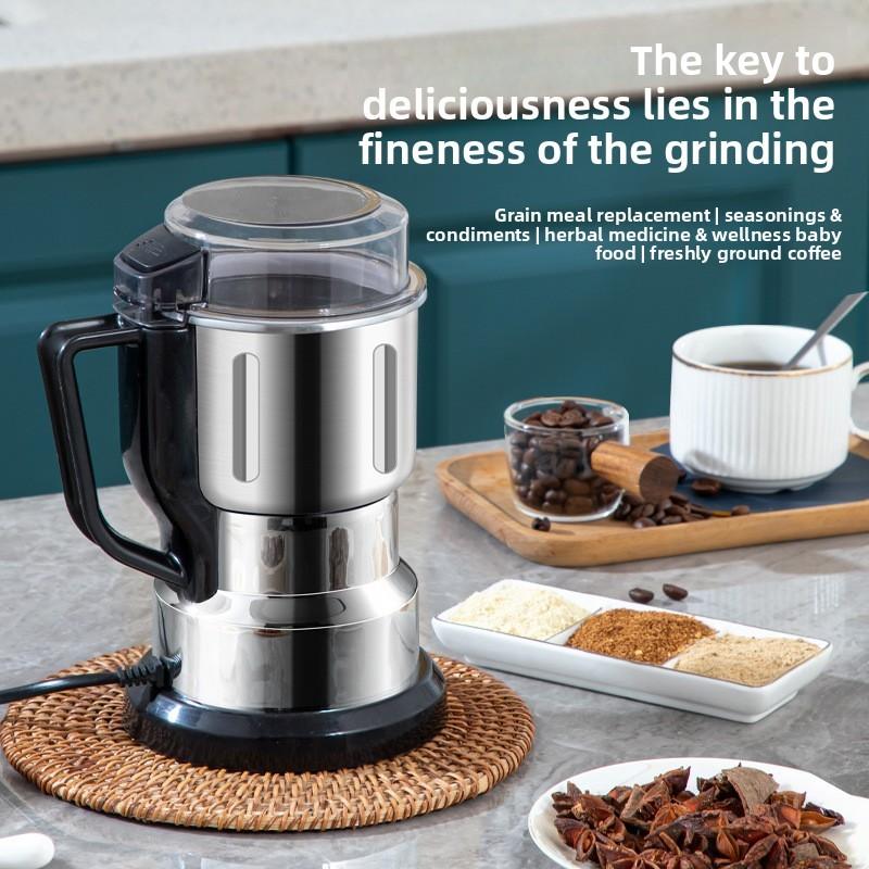 Home Use Stainless Steel Grain Grinder With Dual Blades For Spices And Herbs