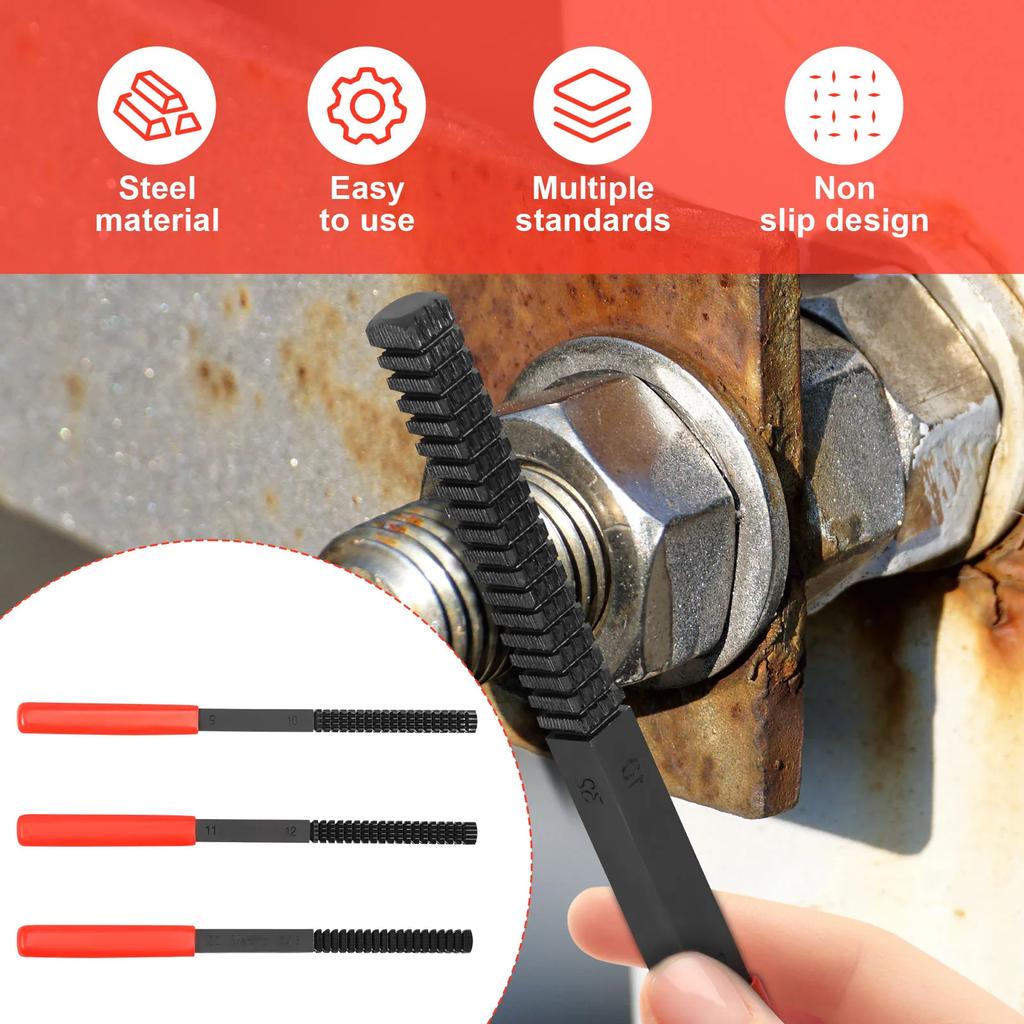 3Pcs Thread File High Hardness Thread Restorer File Multipurpose Metric Thread Repair File Heavy Duty Steel Thread Restorer File