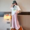 Girls' Ice Silk Wide-Leg Korean-Style Summer Pants - Breathable, Casual Long Pants for Kids 2025