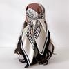 Twill Silk Women Scarf Square Foulard Lady's Neck Hair Scarves Luxury Design Stripe Printed Head Kerchief Fashion Girl Scarfs