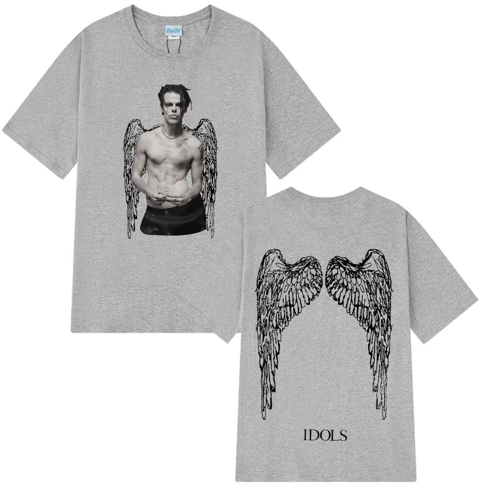 Yungblud IDOLS Wings Album Tour 2025 Tričko Pánské Dámské Módní Hip Hop Krátký Rukáv Pánské Tričko Letní Ležérní Bavlněná Volná Trička