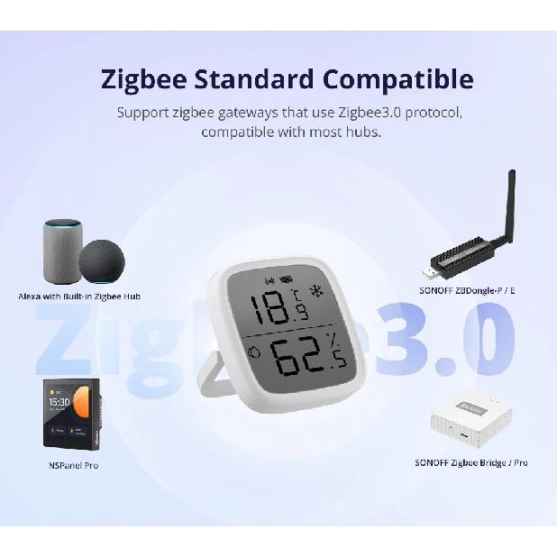 SONOFF SNZB-02D Zigbee Smart Temperature Humidity Sensor Transducer Real-time Monitor Ewelink Alexa Google Home Assistant Alice