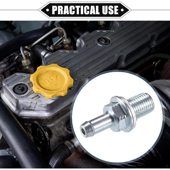 

PCV Valve Compatible for Honda CR-V 2002-2009 for Honda Accord 2003-2007, Durable Metal Silver Tone Exhaust Positive Crankcase Ventilation Valve