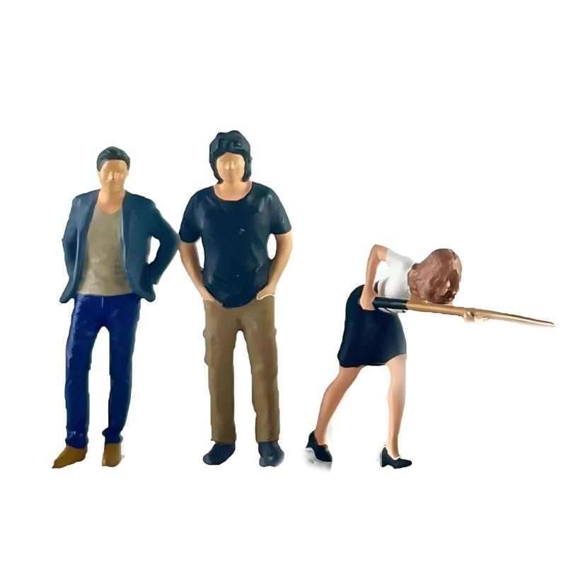 Miniature Billiard People Resin Figurine Sculpture Dioramas Model Great For Collectibles And Tabletop Display Decoration