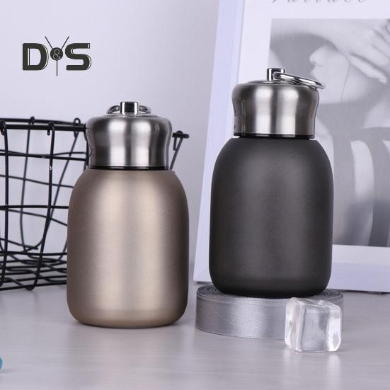Borraccia per acqua antiruggine da 280 ml, a prova di perdite, comoda bottiglia sottovuoto isolata da viaggio