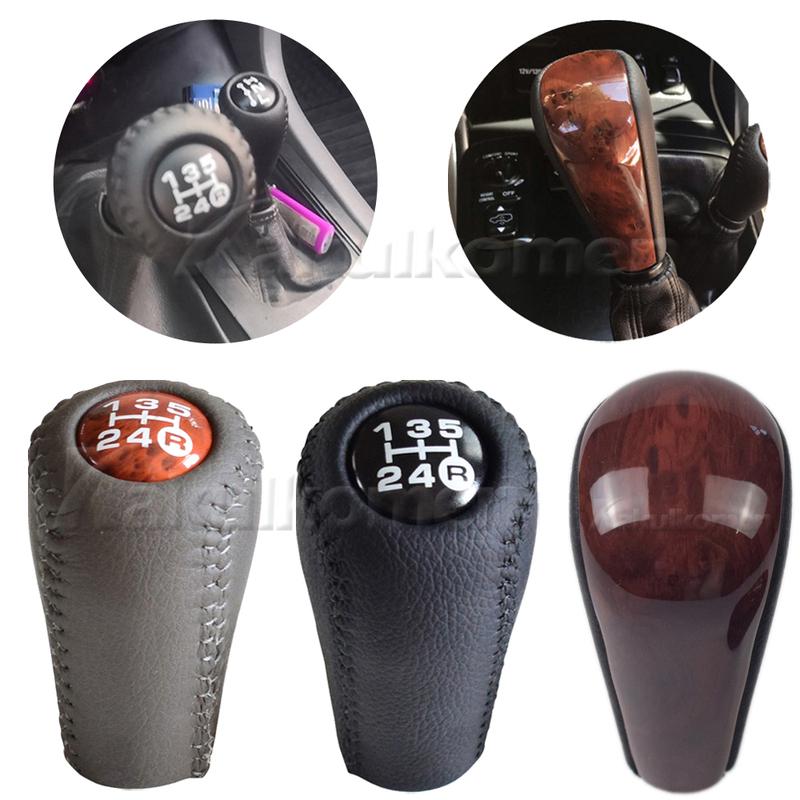 Black/Wooden Color Transmission Gear Shift Knob Head For Toyota Land Cruiser Prado 120 2003 2004 2005-2009 Accessories