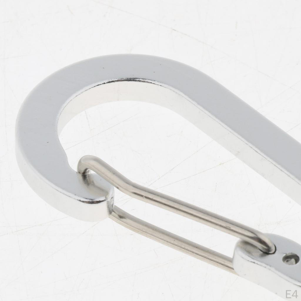 5 Pack Aluminum Carabiner Clip Set, D with , Keychain Buckle Hook for Keys Holder Organizer, Camping