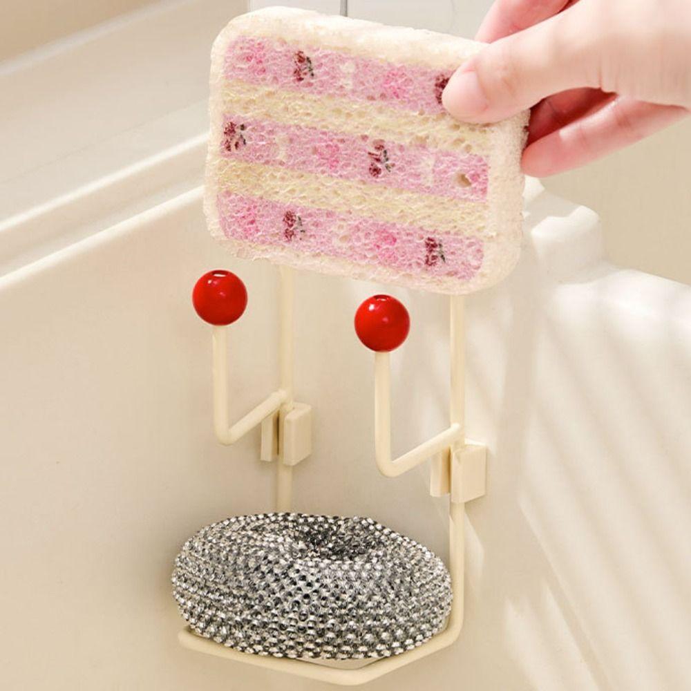 Rustproof Kitchen Sink Organizer Iron Soap Stand Organizer Holder Sink Drying Rack No Drill