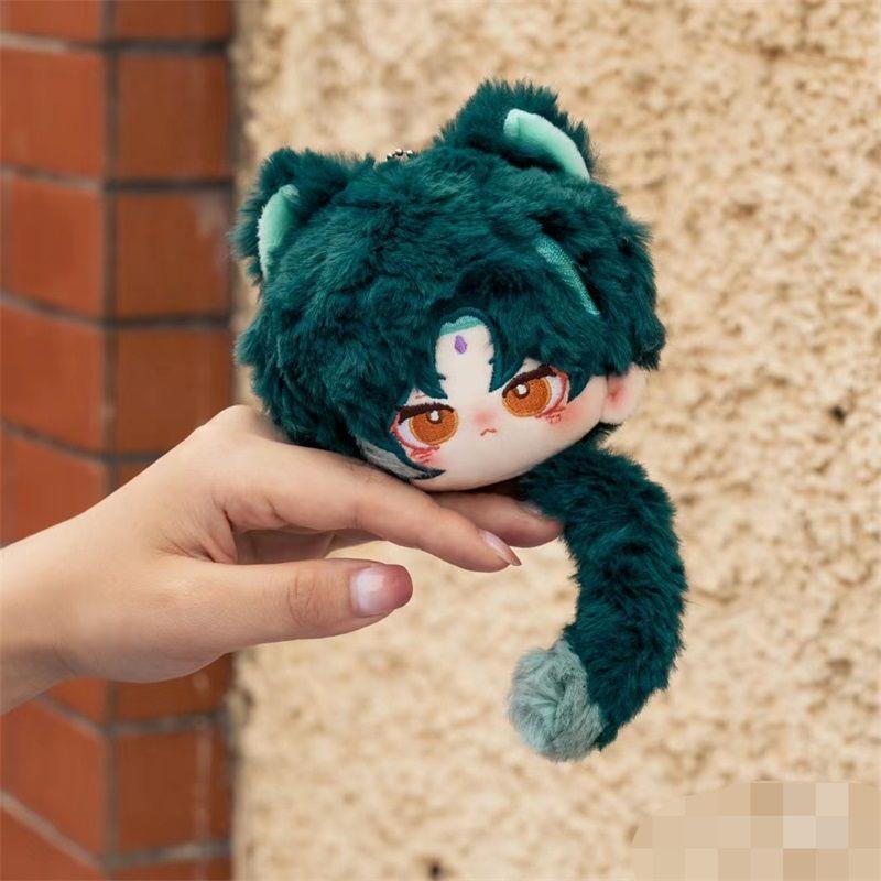 12cm Genshin Impact Alhaitham Plush Keychain Soft Stuffed Pendant Cartoon Cosplay Prop Fan Collectible Gift