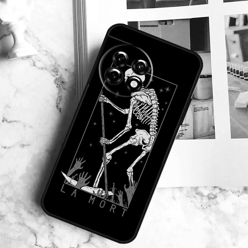 Death Tarot Case For OnePlus 12 12R 11 9 10 Pro 10R 9R 8T 10T Nord CE 2 3 Lite 2T CE4 N10 N20 N30 Cover