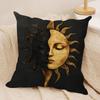 Tarot Sun and Moon Cushion Cover Soft Plush DoubleSided Printed Sofa Pillow Cushion Cover  Cozy AllSeason Durable Decor Gift