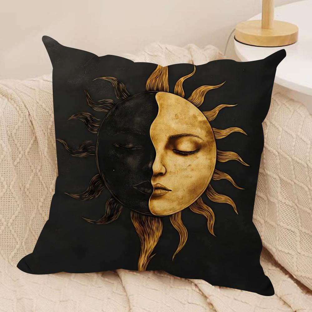 

Tarot Sun and Moon Cushion Cover Soft Plush DoubleSided Printed Sofa Pillow Cushion Cover Cozy AllSeason Durable Decor Gift 30x30cm