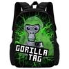 Neuartiger Cooler Gorilla Tag Kinder Schulrucksack mit Umhängetasche Federmäppchen Schultaschen für Jungen Mädchen Bestes Geschenk