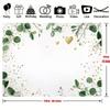 2D Green Leaves and Gold Glitter Backdrop Engagement and Baby Shower Photography Background
