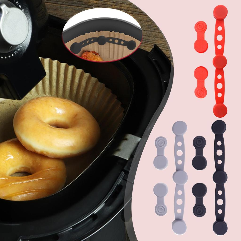Air Fryer Magnets for Parchment Paper Silicone Magnet Buckle Air Fryer Accessories Liner Holder Replacement Parts Prevent Paper