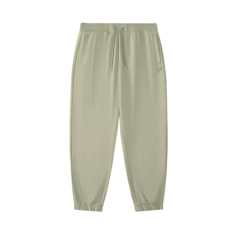 FILA FUSION Knitted Sweatpants Men's Misty Green Gray Moderate Cuffed Pants T11M435605FGY