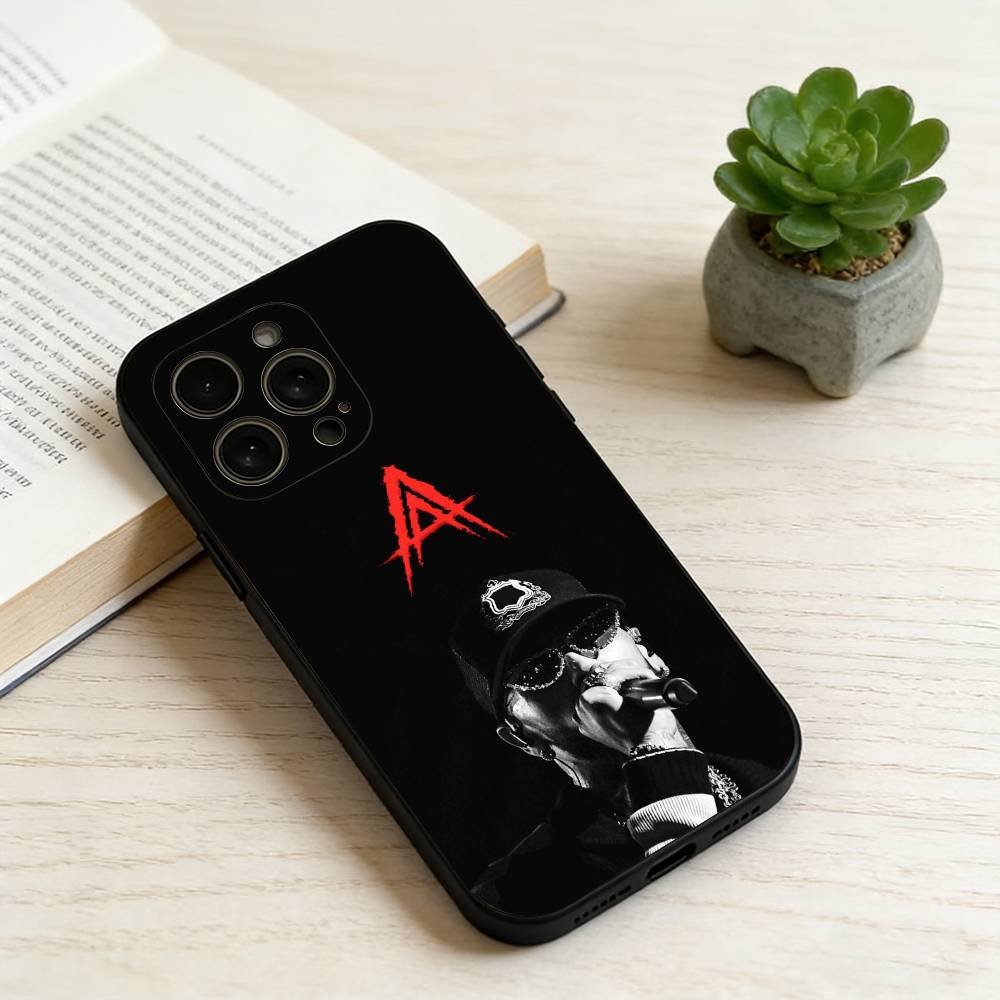 A-Anuel AA Rapper Phone Case For iPhone 17,16,15,14,13,12,11 Plus,Pro Max,XS,Soft Silicone Black Cover