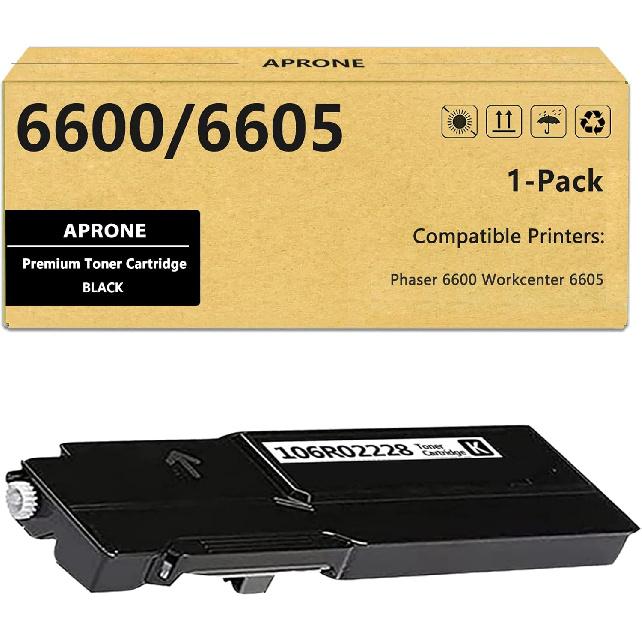 106R02228 Toner Cartridge Compatible for Phaser 6600 WorkCentre 6605 Extra High Capacity Toner-Cartridge (8000 Pages,Black)