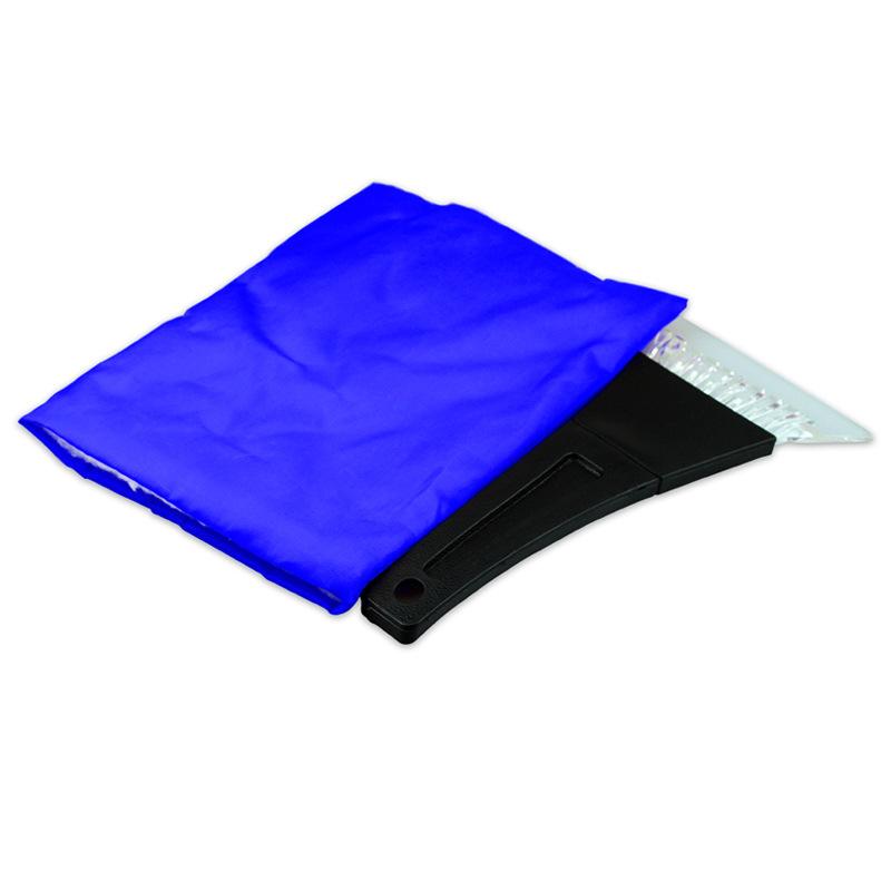 

Лопата для снега и льда с плюшевыми теплыми перчатками, скребок для чистки, инструмент для удаления льда с окна автомобиля, наружные зимние инструменты синий