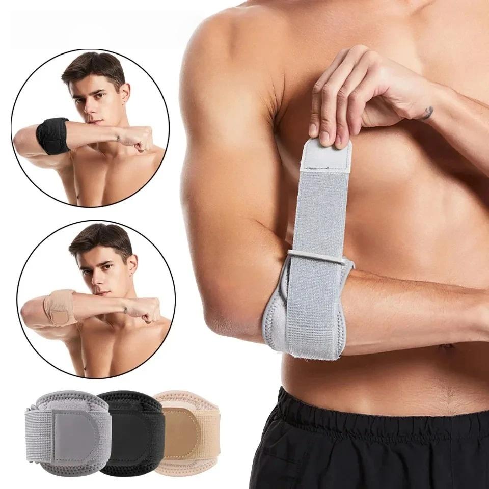 1 pièce Genouillère de soutien avec bande de compression pour tendinite, coude de tennis, coude de golf, bandage d'avant-bras Soulage la douleur