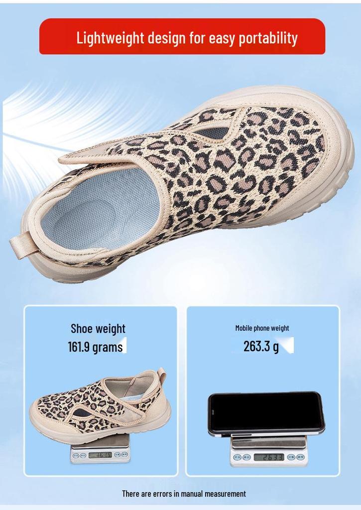 Elderly Lightweight Velcro Summer Mesh Shoes for Walking and Rehabilitation