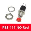 5/20/100Pcs 7Mm Push Button Switch Pbs-110/111 Momentary On-Off Micro Switch No Nc Reset Switch