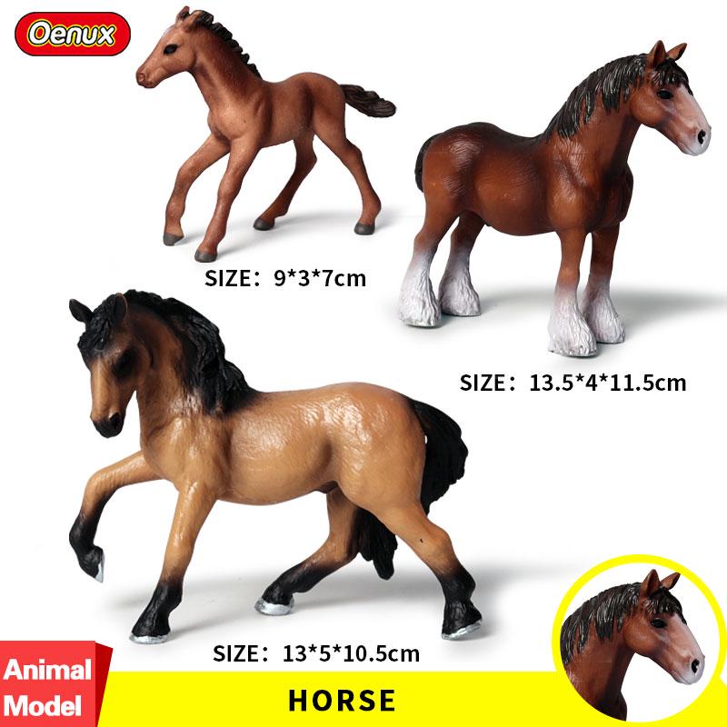 Oenux Gårdsmodell Actionfigurer Bonde Motorsykkel Ku Høne Gris Dyr Sett Figur Minityr PVC Søt Pedagogisk Leketøy for Barn