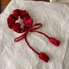 Fashion Polka Dot Scrunchies Large Hair Bands Maruko Head Braid Rubber Band Female Elegant Hair Rope Ties Ponytail Headwear